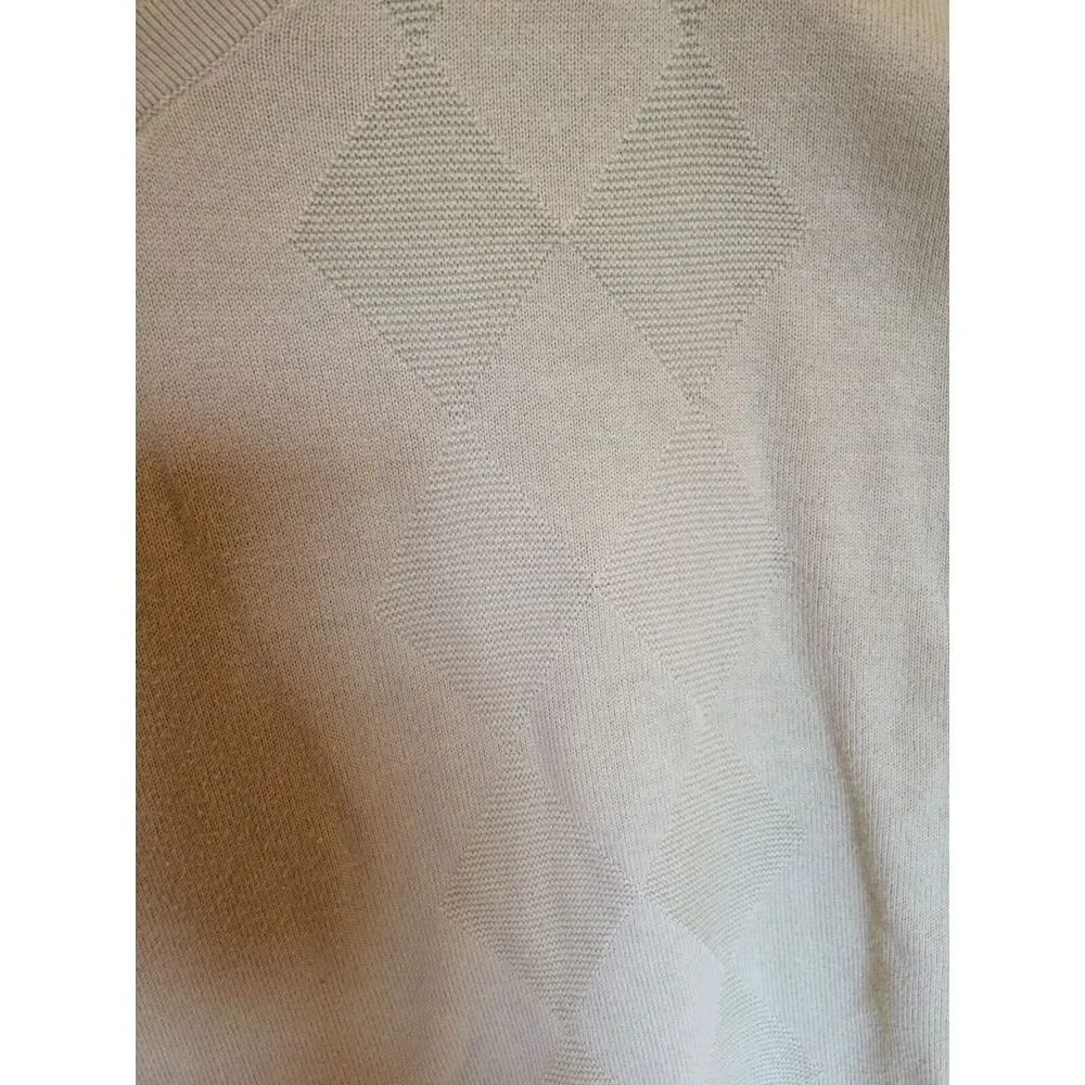 BANANA REPUBLIC MEN'S V-NECK MINT GREEN SWEATER SIZE XL 100% COTTON Checkered‎